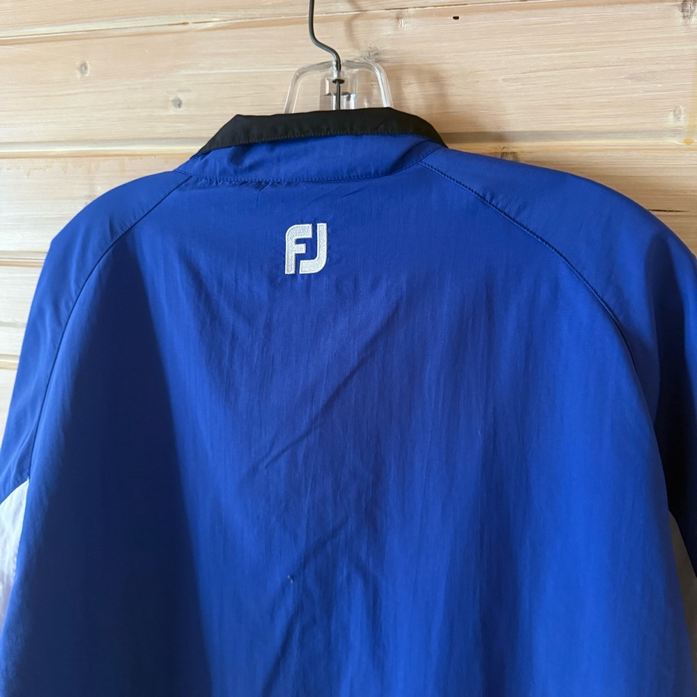 FootJoy NWT Short Sleeve Windshirt Royal Blue White Size Large Pullover NWT